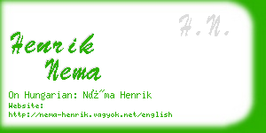 henrik nema business card